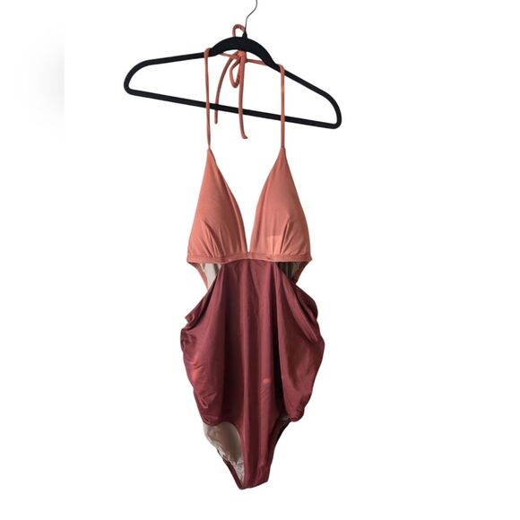 A Pea In The Pod One Piece Maternity Cutout Swimsuit Size Large - Picture 2 of 6